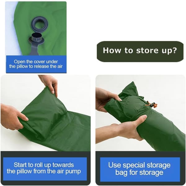 Ultralight Inflatable Sleeping Pad for Camping Built-in Pump Ultimate for Camping Hiking Army green