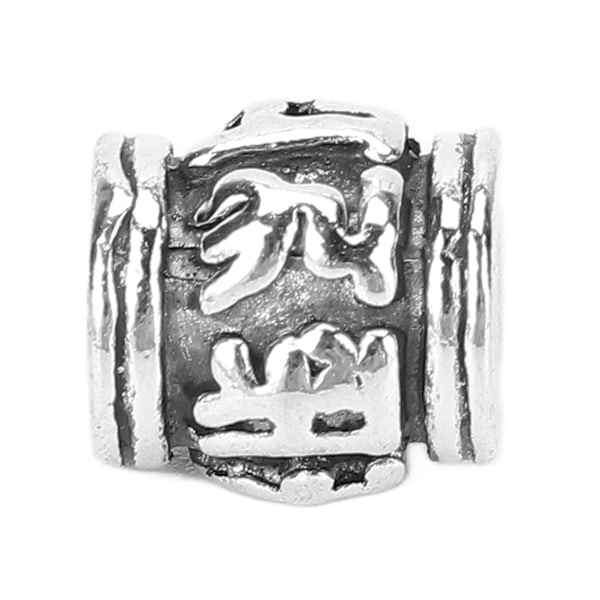 20 st skägg-smycken dreadlocks legering silver hår fläta pärlor DIY armband halsband tillbehör