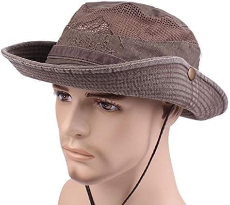 Fiskehat, solhat, unisex safarihat, sammenklappelig justerbar vandrehat i bomuld, havehat, udendørs rejse