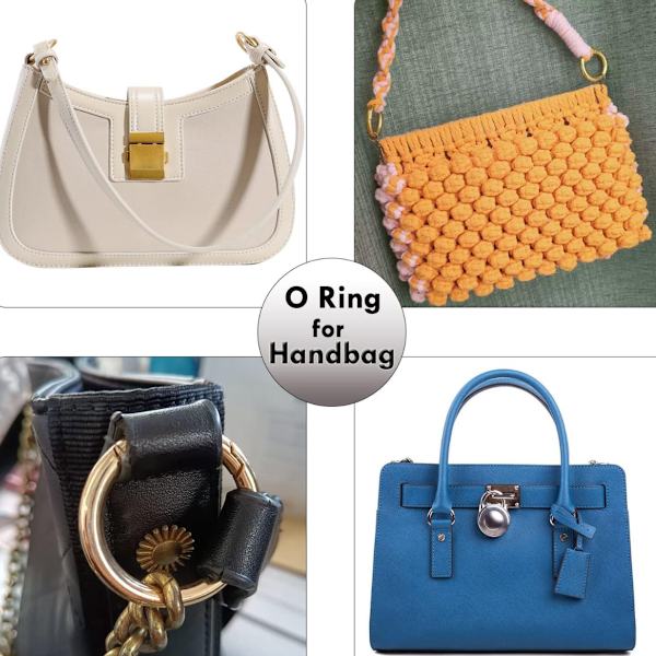 14 st O-ringar runda karbinhake nyckelring, snäppklämma fjädernyckelringar spänne, DIY-tillbehör för nyckelringar, väska, handväska