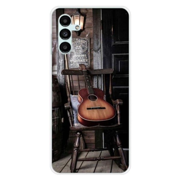 Tryckt silikonfodral kompatibelt Samsung Galaxy A13 5G Galaxy A04S gitarr Transparent