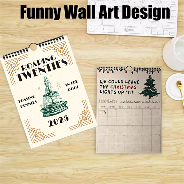 2025 Lyric Calendar Ts Roaring Twenties Taylor Swift Kalender Med Sångtexter Vägg Månadsvis Planerare Hängande Kalender Presenter
