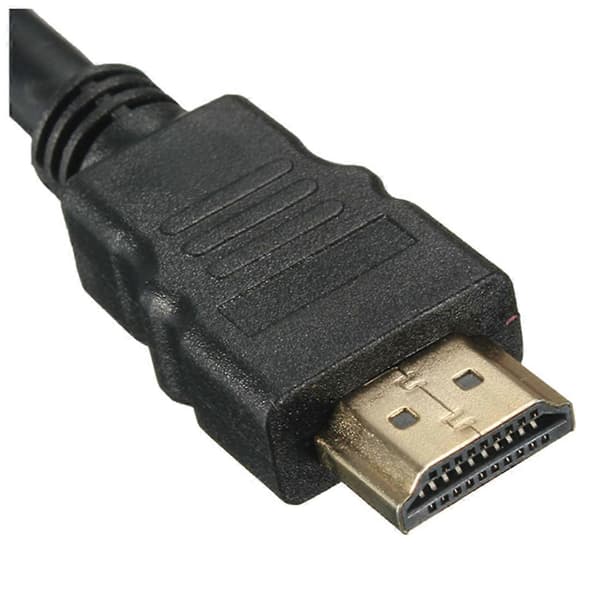 Sort 1,5 m HDMI han til 3 RCA Video Audio AV-kabeladapter til HDTV 1080P