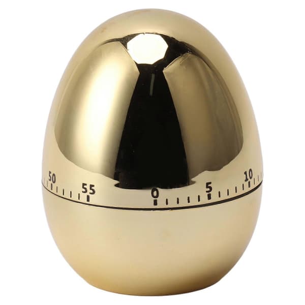 60 Minutters Ægmodel Mekanisk Timer Madlavningsalarm Ur Manuel Timer til Køkken Guld