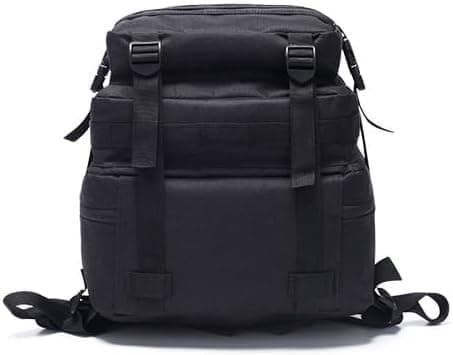 Tactical Outdoor Backpack, Large Capacity Camouflage Backpack Suitable for Mountaineering, Hiking, and Camping (Black Camouflage)