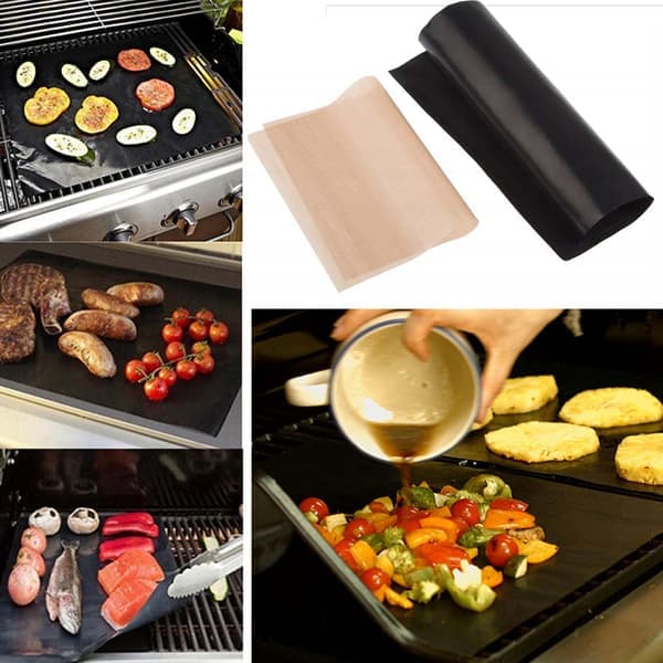 Gjenbrukbare Grillmatter | 2-pakning Non-Stick Grillmatte og Bakematte Flerfarget