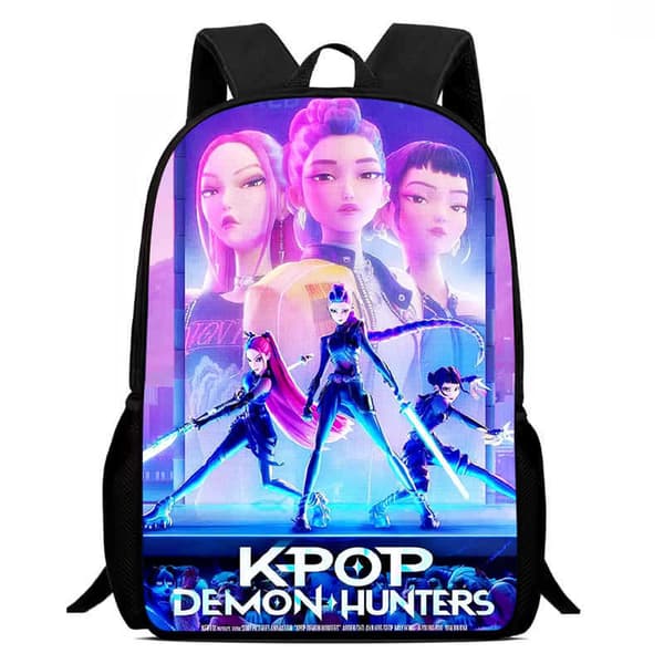 K-Pop Demon Hunter rygsæk med madkasse og penalhus til skolen 15KH007