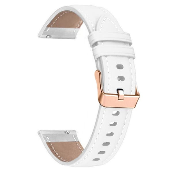 Garmin Forerunner 265S Urrem i Læder, 18mm - Hvid