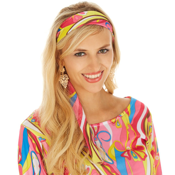 tectake Maskeraddräkt 70-tals Klänning MultiColor XXL MultiColor XXL