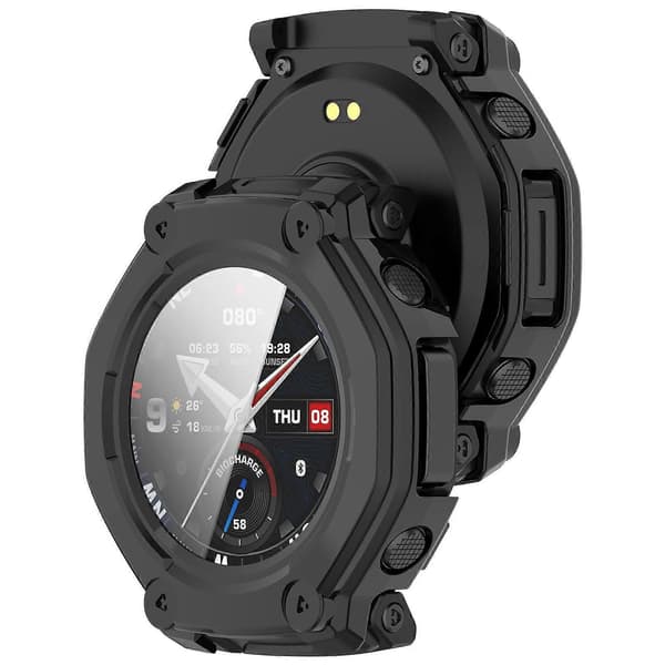 Karkaistu kalvo integroitu PC-kellonsuojus Amazfit T-Rex 3 Prolle Black