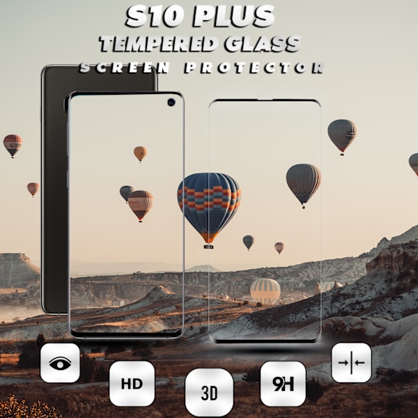Samsung Galaxy S10 Plus - Härdat Glas 9H – 3D Skärmskydd - Super kvalitet