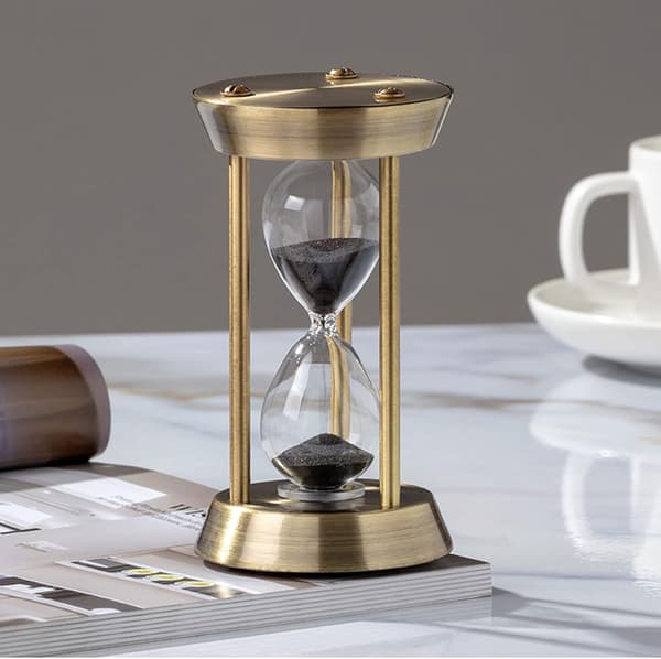 Timeglass i messing, 10 minutter, glassandglass