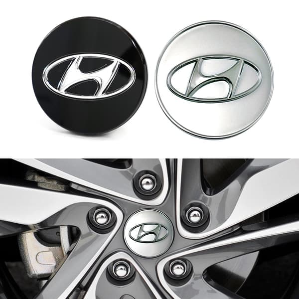 Hyundai Centerkapsler/Hjulnav Bilmærke - 4-pak 60mm - Sølv 60mm - Silver
