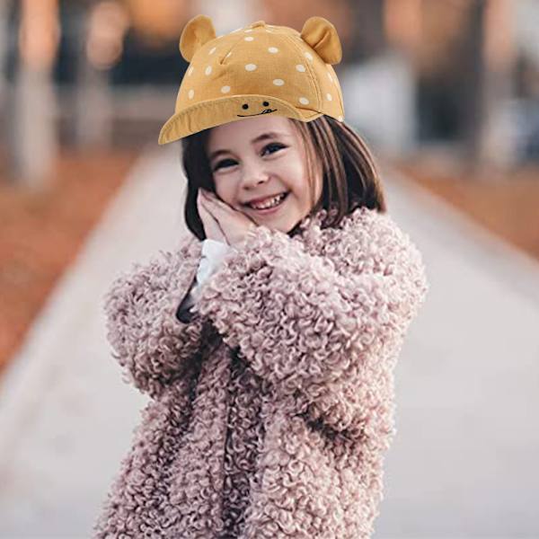 Baby Boy Baseball Cap Toddler Striped Sunhat Newborn Baseball Hats för 6 månader till 18 månader Gul