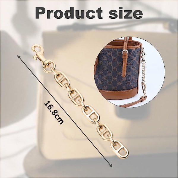Metallväska kedja rem förlängare för tillbehör berlocker, förlänga crossbody axelväskor rem