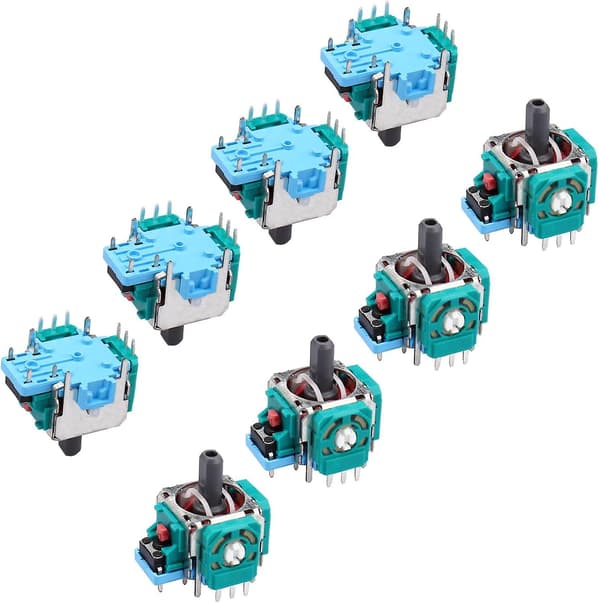8 stk. joystickerstatning for DualSense PS5-kontroller, 3D analog sensorhjul tommelspaker joystick-vippemodul erstatning for Playstation 5 Con