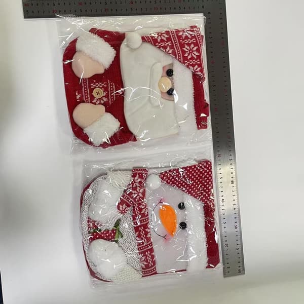 st Julklappspåse sammet Julafton äppelpåse presentpåse handväska fliphatt tecknad godispåse jultomte älg snögubbe
