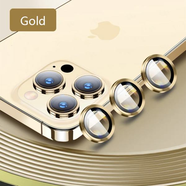 Kameraskydd för iPhone 13 Pro/iPhone 13 Pro Max Kameraskydd i härdat glas, individuellt metallringskydd i härdat glas