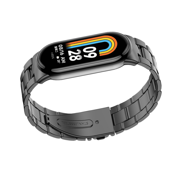 Metallarmbånd til Xiaomi Mi Band 8 Svart