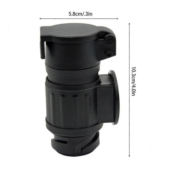 Traileradapterstik 13-polet til 7-polet Trækadapterstik Traileradapter til Trailer Autocamper Båd Bil EU-stik Black