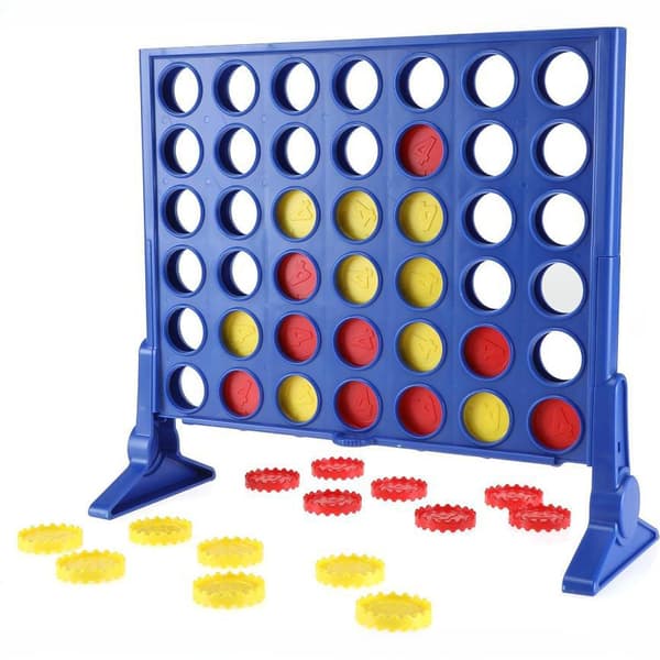 Det klassiske Connect 4 strategispil; 2 spillere fra 6 år; 4 på stribe