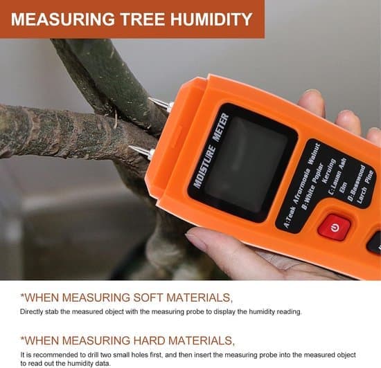 Moisture Meter - Backlit LCD Screen - Moisture Meter for Wood / Building Materials / Walls - Wall Moisture Meter - Wood Moisture Meter - Measuring Tool