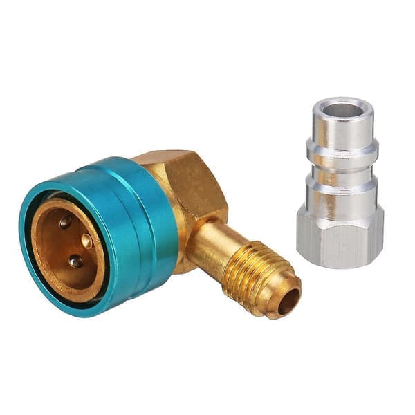 R1234Yf - R134A LÅGTRYCKS kylvätska plus fluorkopplingsadapter för bilens luftkonditionering