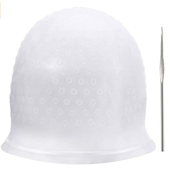 Hårfärgsmarkering Cap och krok Återanvändbart kit för silikon Highlight Accessoarer Salong Home