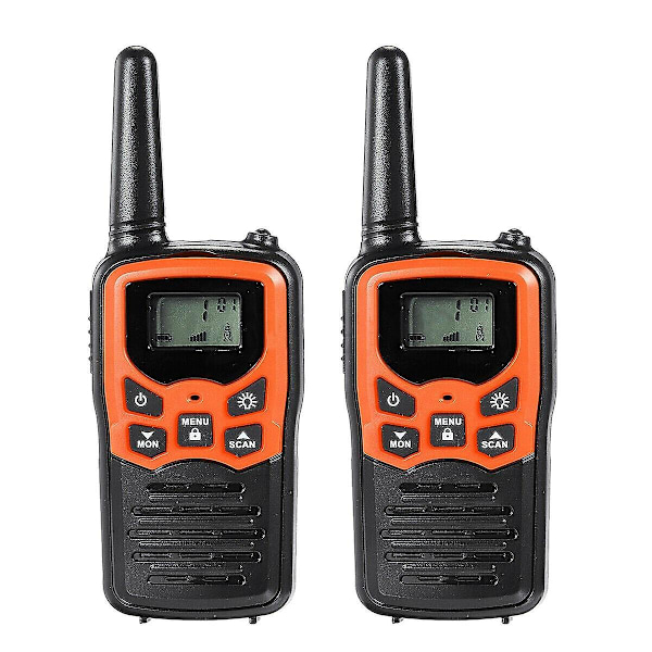 22-kanals handhållen walkie-talkie-radio, 10 km räckvidd, UHF 400-470 MHz, dubbelband, lång räckvidd BlackOrange
