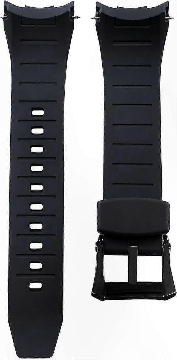 Black PVD Rubber Watch Strap, 26mm Width, Compatible with Seiko Velatura Kinetic 7T62 Ref: 6820
