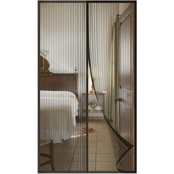 Myggenetdøre til terrassedøre, dobbelt magnetisk myggenet til at holde fluer og insekter ude, sort Sort-XF20- Sort 100*240CM Sort 100*240CM Black 100*240CM