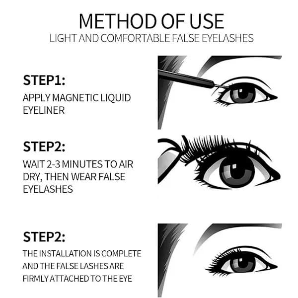 3 Pairs Magnetic False Eyelashes