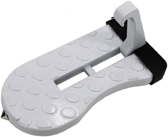 Bilsteg, multifunksjonelt sammenleggbart biltaksteg i aluminiumslegering, enkelt tilgang til biltaksteg, egnet for de fleste biler og lastebiler (grå)