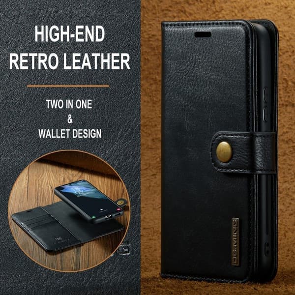 DG.MING Galaxy S24 2i1 Magnet Etui / Cover Sort størrelse 126