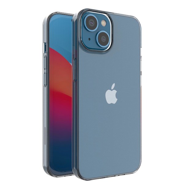 iPhone 15, Skal i genomskinligt gummi, Transparent