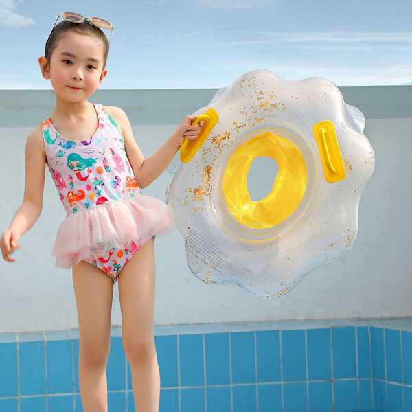 Baby Simring Pool Floats med Säkerhetssäte Dubbel Airbag Simringar Bad Vatten Strandleksaker