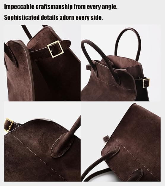Soft Suede Shoulder Bag, Stylish Retro Handbag, Casual Large Capacity Bag
