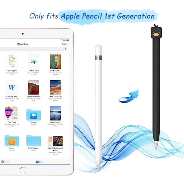 Fodral för Apple Pencil 1:a generationen iPencil Fodral Mjukt Silikonfodral Söt Anka Design Hållare Skyddande Fodral Tillbehör Kompatibel med iPad