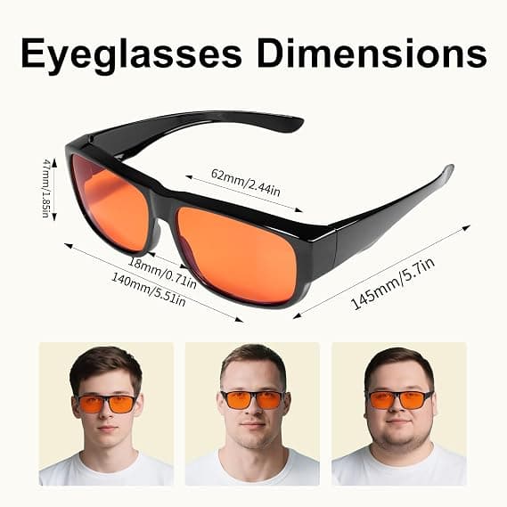 Blue Light Filtering Glasses - Powerful Professional Filter, Prevents Gaming-Related Fatigue, Glare, and Eye Strain Square