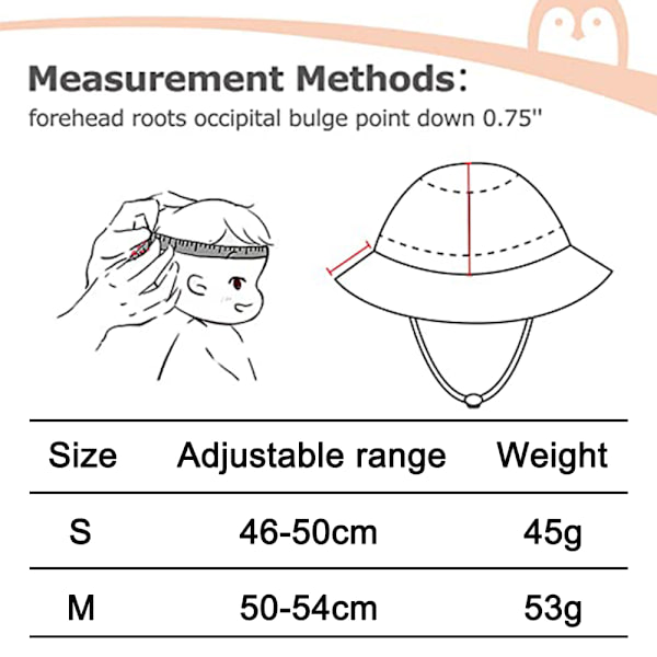 Baby Solhatt Toddler Bucket Hats Sommar Solskydd Barn Strandhattar Bred Brätte Utomhus Campinghatt för Pojkar Flickor