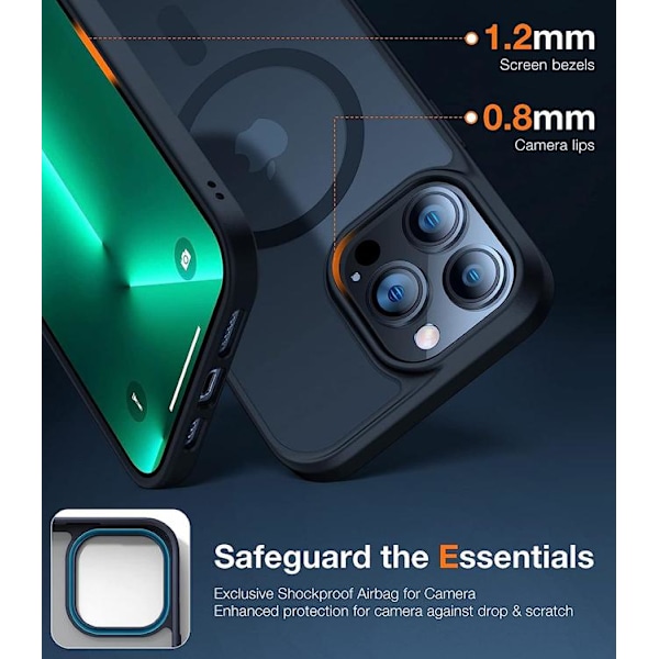 BOOM iPhone 14 Pro Max Mobilskal Magsafe Frosted - Svart Svart