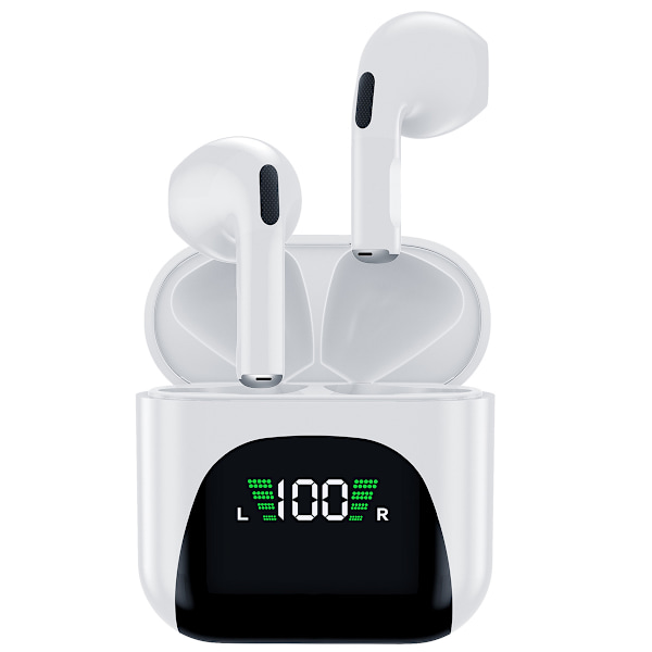 Trådlösa öronsnäckor, Bluetooth 5.0 öronsnäckor LED-strömdisplay hörlurar basstereo, Bluetooth-öronsnäckor i örat brusreducerande mikrofon, 30H uppspelning Mini