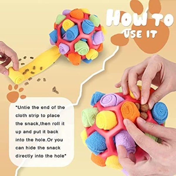 Snuffelboll för hundar, Snuffelboll Hundgodis Dispenser, Boll Snuffelmatta för hundar