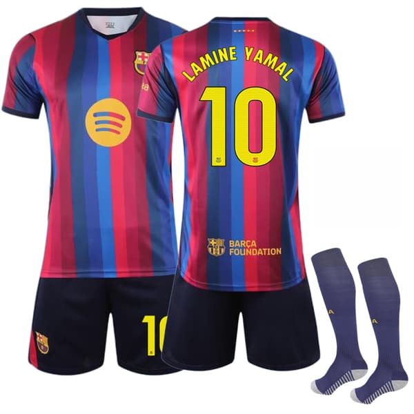 2627 Barcelona Hemmabarnfotbollströja Nr. 10 Yamal 26 26