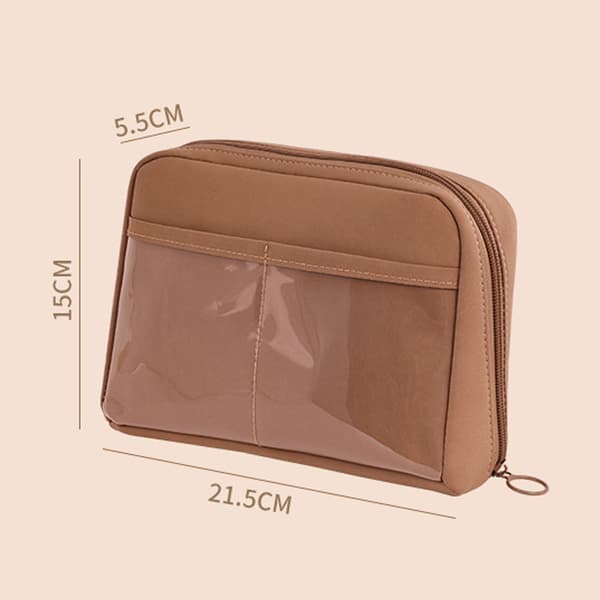 Multifunktionellt pennfodral med 12 lager kaffe kaffe Brun Polyester