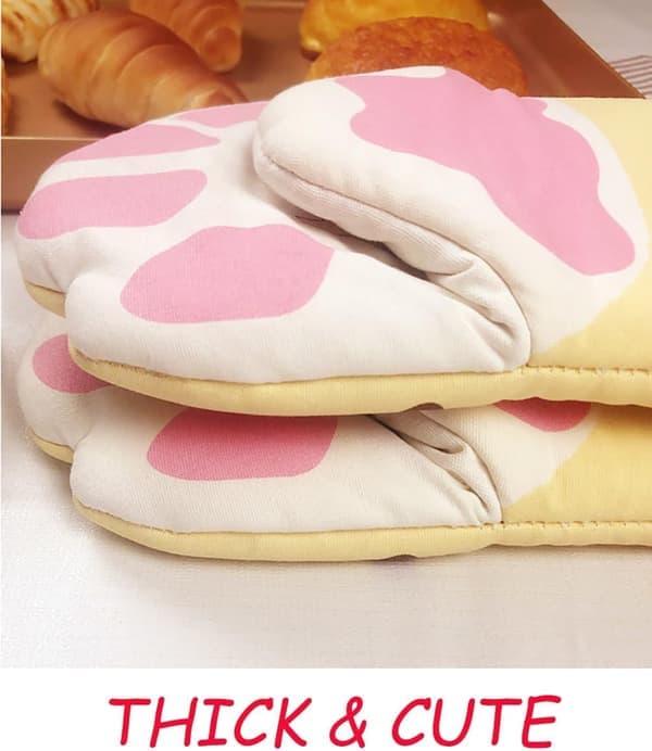 Oven Mitts Kitchen Cooking Baking Heat Resistant Cat Mitt 1 Pair Claw
