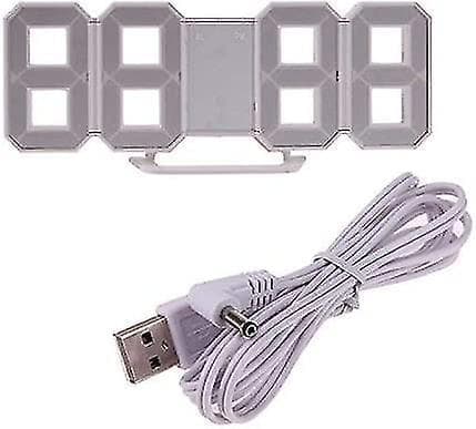 14,8'' LED-klocka, multifunktionsfjärrkontroll, automatisk ljusstyrka stor digital väggklocka