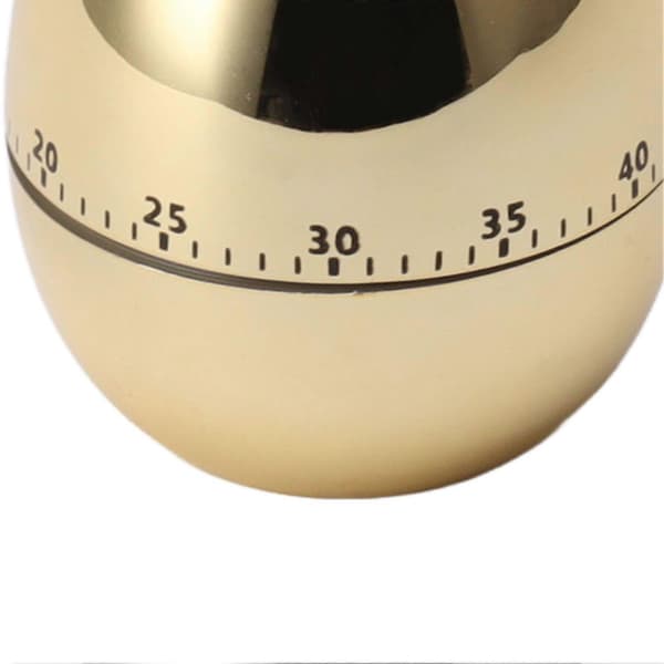 60 Minutters Eggmodell Mekanisk Timer Matlagingsalarm Klokke Manuell Timer for Kjøkken Gull