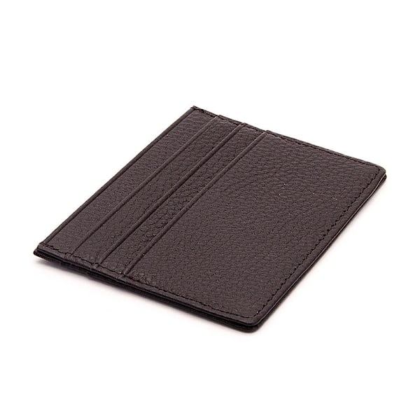 Korthållare Slim Classic Äkta läder - Mörkbrun Mörkbrun