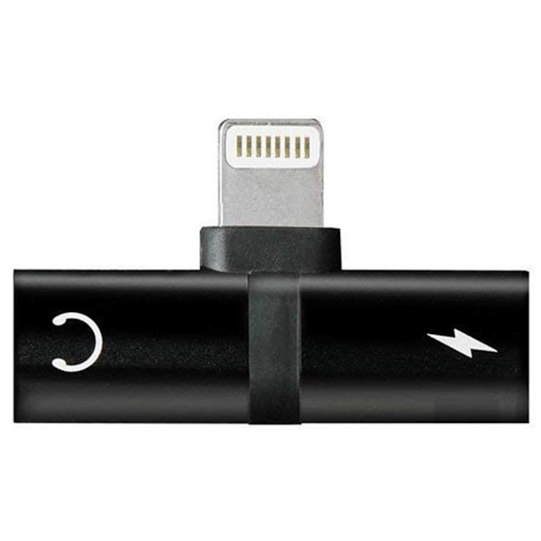 iPhone XR/Xs Max/XS/X/8/7 Dual/Dubbelingång Adapter Guld Guld
